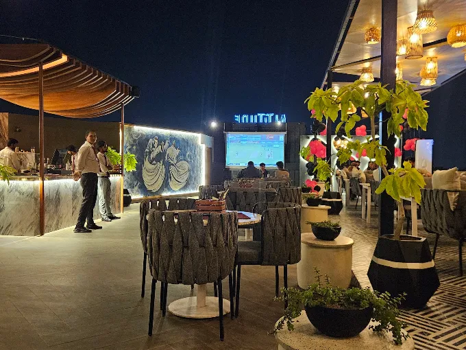 The Altitude Rooftop Lounge Karachi dining area
